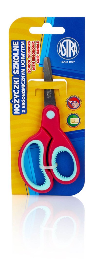 Nożyczki szkolne 13cm z ergonomicznym uchwytem 407118005 ASTRA