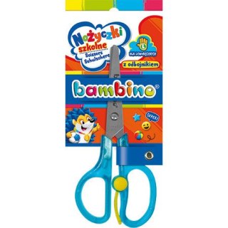 Nożyczki szkolne dla dzieci leworęcznych BAMBINO z odbojnikiem St.Majewski