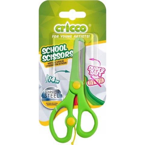 Nożyczki szkolne z osłoniętym ostrzem 14cm CR420 CRICCO