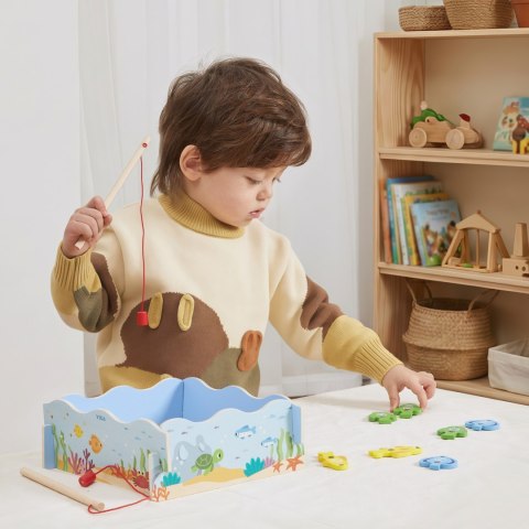 VIGA Drewniana Gra Magnetyczna Wędkowanie - Nauka i Zabawa w Jednym