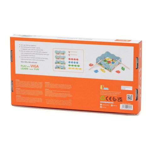 VIGA Drewniana Gra Magnetyczna Wędkowanie - Nauka i Zabawa w Jednym