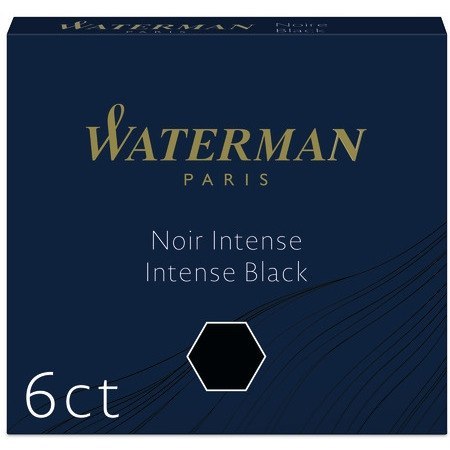 Naboje krótkie WATERMAN (6 sztuk) czarne 2052011 / S0110940