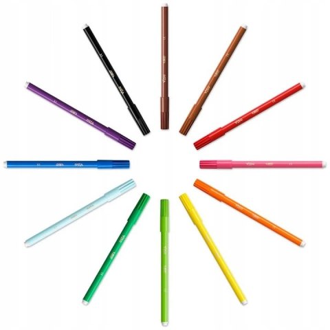 Flamastry VISA Kids 12 kolorów 888695 BIC