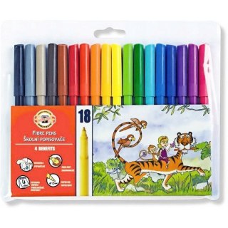 Flamastry szkolne 18 kolorów 7710/2AH KOH-I-NOOR