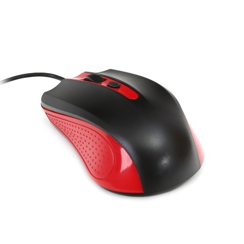 Mysz OMEGA optyczna 1600dpi USB czarno-czerwona (41790)