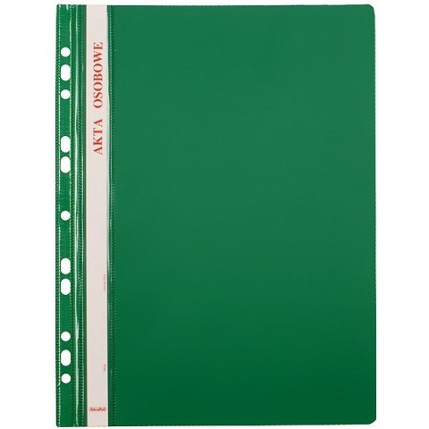 Skoroszyt na akta osobowe A4 wpinany do segregatora 10 sztuk zielony ST-23-02 BIURFOL