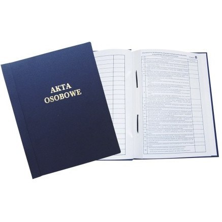 Teczka akt osobowych oklejana ABCDE z treścią granatowa 1824-339-106 WARTA
