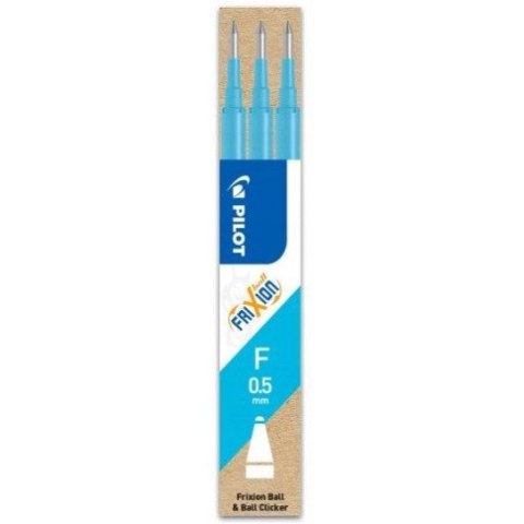 Wkład FRIXION CLIKER 0,5mm lazurowy (3szt) PIBLS-FR5-LB-S3-E PILOT