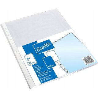 Koszulki groszkowe na dokumenty A4 40mic 100 sztuk 400124958 BANTEX