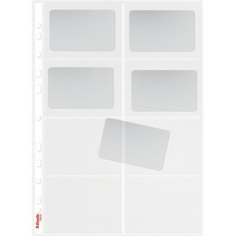 Koszulki z 8 kieszonkami na wizytówki A4 105mic 10 sztuk 78930 ESSELTE