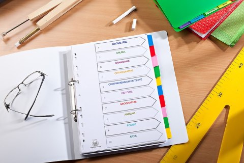 Przekładki kartonowe A4+ MYLAR 1-12 kolor 100204983 OXFORD