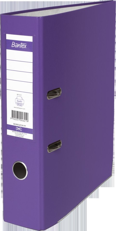 Segregator na dokumenty A4 80mm XXL fioletowy z szyną 100551793 BANTEX