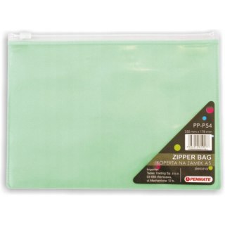 Koperta na zamek A5 zielona PP-P54 TT6698 PENMATE