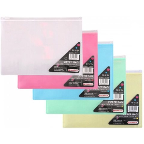 Koperta na zamek A5 żółta PP-P54 TT6699 PENMATE