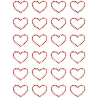 Kryształki samoprzylepne SERCA czerwone (24szt.) 251133 Galeria Papieru
