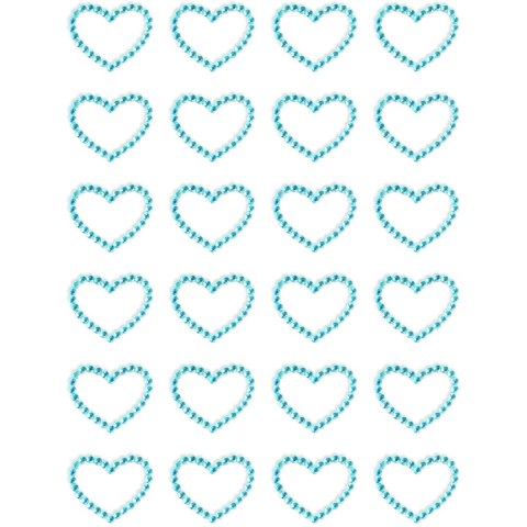 Kryształki samoprzylepne SERCA jasnoniebieskie (24szt.) 251132 Galeria Papieru