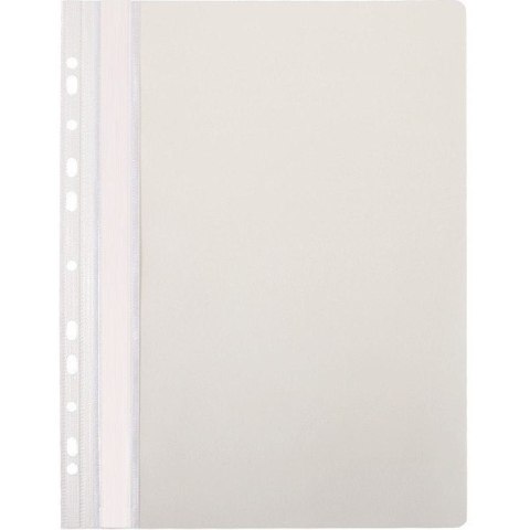 Skoroszyt na dokumenty twardy A4 wpinany do segregatora 10 sztuk biały NATUNA