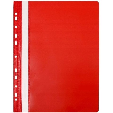 Skoroszyt na dokumenty twardy A4 wpinany do segregatora 10 sztuk czerwony NATUNA