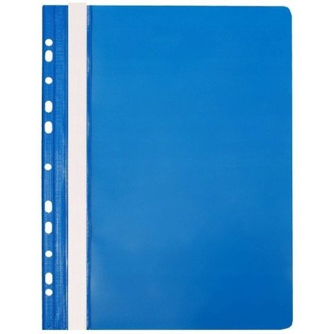 Skoroszyt na dokumenty twardy A4 wpinany do segregatora 10 sztuk niebieski NATUNA