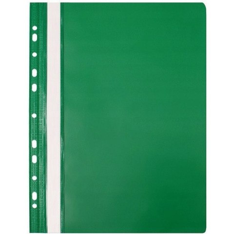 Skoroszyt na dokumenty twardy A4 wpinany do segregatora 10 sztuk zielony NATUNA