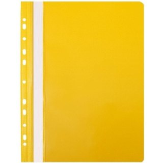 Skoroszyt na dokumenty twardy A4 wpinany do segregatora 10 sztuk żółty NATUNA