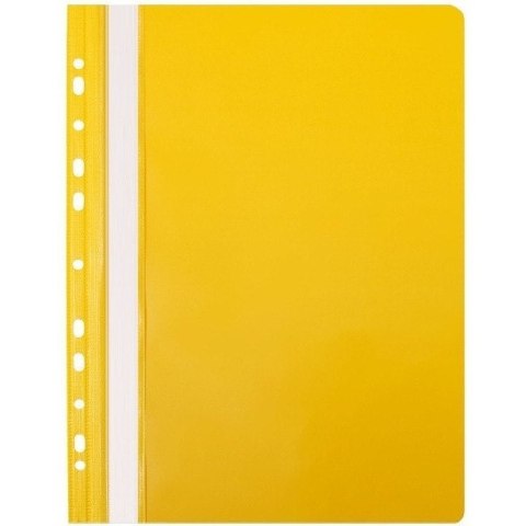 Skoroszyt na dokumenty twardy A4 wpinany do segregatora 10 sztuk żółty NATUNA