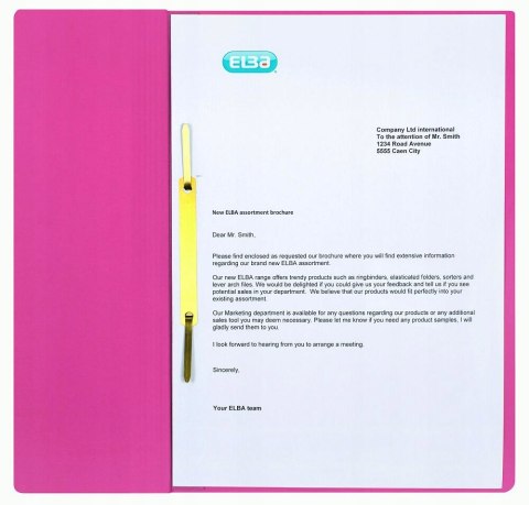 Skoroszyt oczkowy 1/2 A4 czerwony 100551882 ELBA