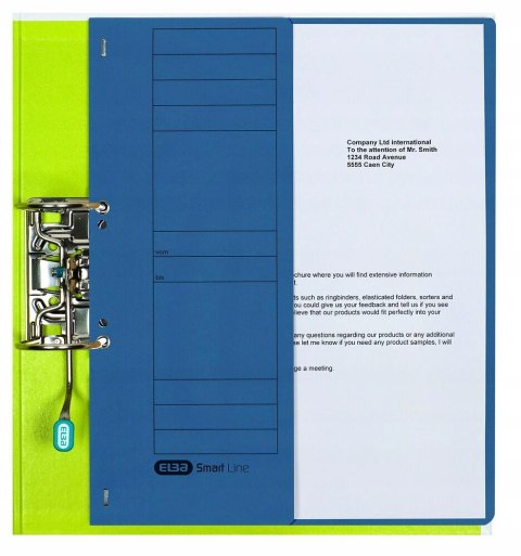Skoroszyt oczkowy 1/2 A4 niebieski 100551876 ELBA
