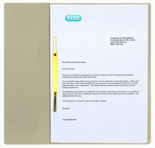 Skoroszyt oczkowy 1/2 A4 szary 100551880 ELBA