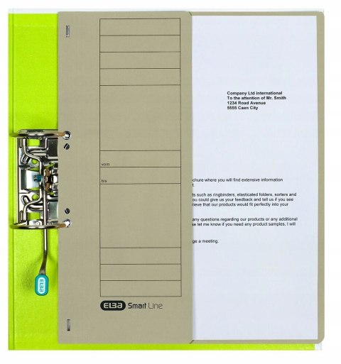 Skoroszyt oczkowy 1/2 A4 szary 100551880 ELBA