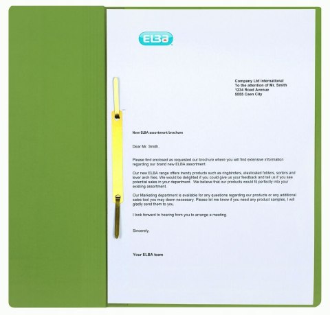 Skoroszyt oczkowy 1/2 A4 zielony 100551879 ELBA