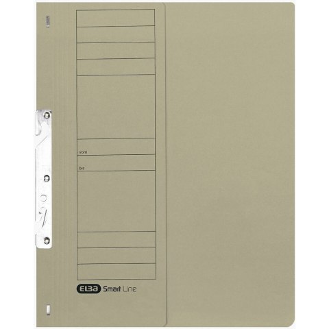 Skoroszyt wpinany do segregatora hakowy 1/2 A4 szary 100551894 ELBA