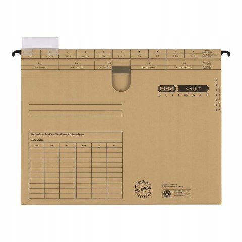 Skoroszyt zawieszany na dokumenty VERTIC ULTIMATE beżowy z kieszenią 100552061 ELBA