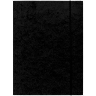 Teczka z gumką prostą NATUNA A4 preszpan czarna 390g