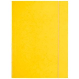 Teczka z gumką prostą NATUNA A4 preszpan żółta 390g