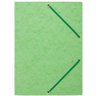 Teczka z gumką rogi NATUNA A4 preszpan jasna zielona 390g