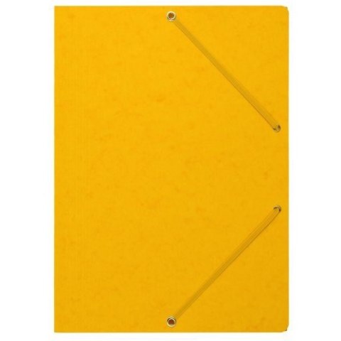 Teczka z gumką rogi NATUNA A4 preszpan żółta 390g