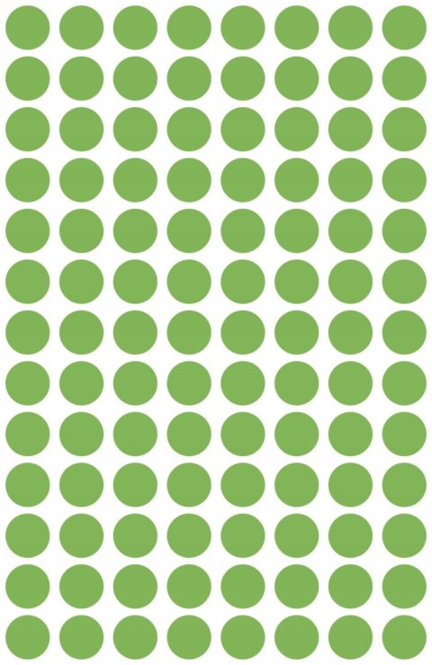 Etykieta ZF Q8mm 3179zielone neon kółka 8mm 416szt AVERY ZWECKFORM