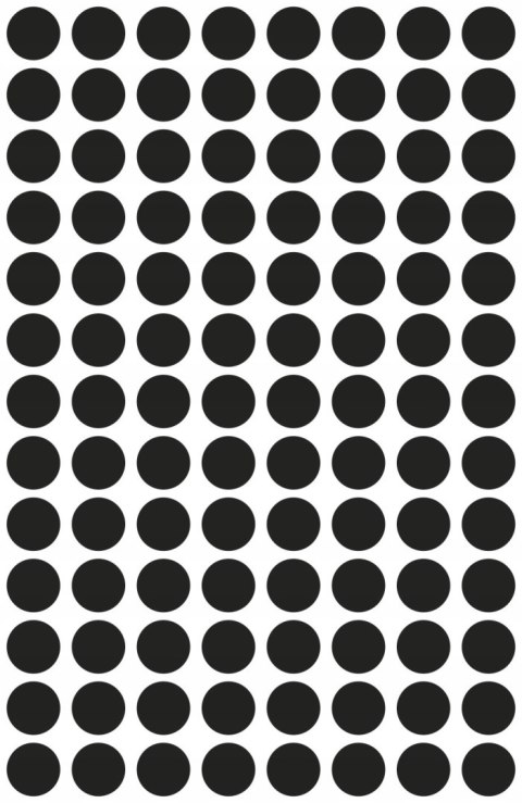 Etykieta kółka Q8mm czarne 3009 416szt AVERY ZWECKFORM