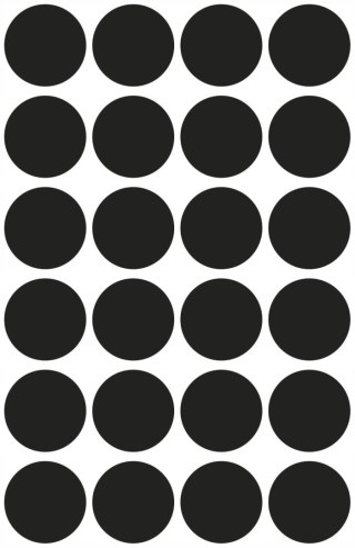 Etykiety ZF Q18mm czarne kółka 3003 AVERY ZWECKFORM