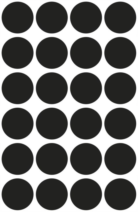 Etykiety ZF Q18mm czarne kółka 3003 AVERY ZWECKFORM