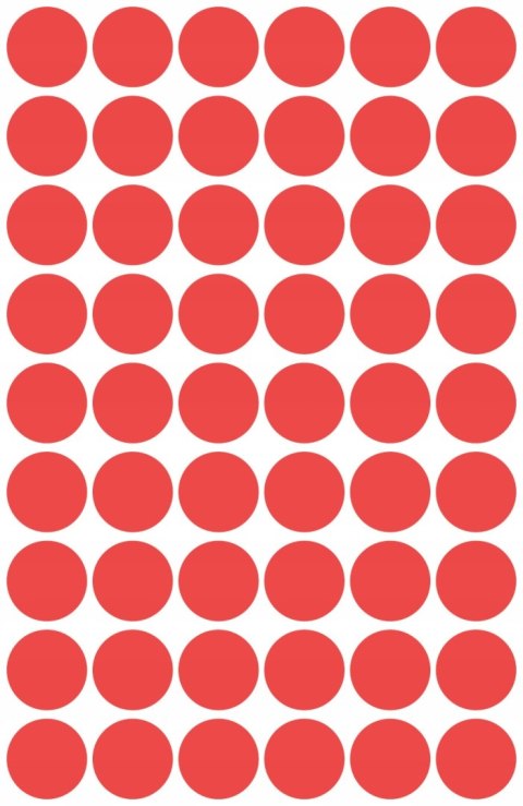 Etykiety kółka Q12mm czerwone 3141 AVERY ZWECKFORM