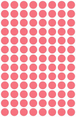 Etykiety kółka Q8mm neon czerwony 416szt 3177 AVERY ZWECKFORM