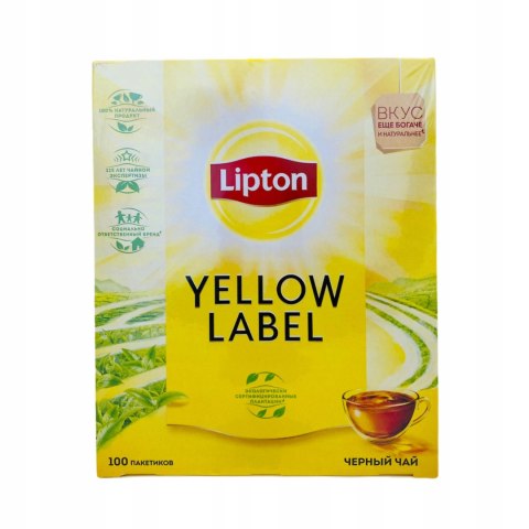 Herbata LIPTON YELLOW LABEL (100 torebek) 2g czarna