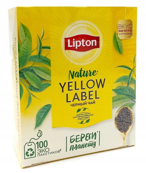 Herbata LIPTON YELLOW LABEL (100 torebek) 2g czarna
