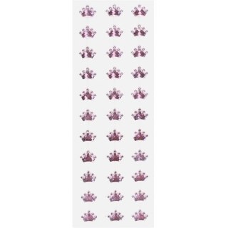 Kryształki samoprzylepne KORONA różowa (33 szt) 545767 CRAFT WITH FUN