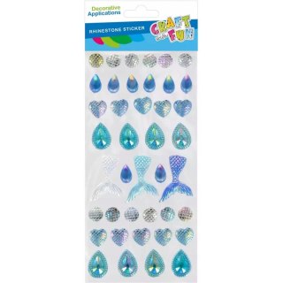 Kryształki samoprzylepne Syrenka niebieskie CRAFT WITH FUN 567265