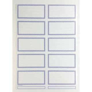 Naklejka na zeszyt duże białe DB (25szt) z obramówką POLSYR