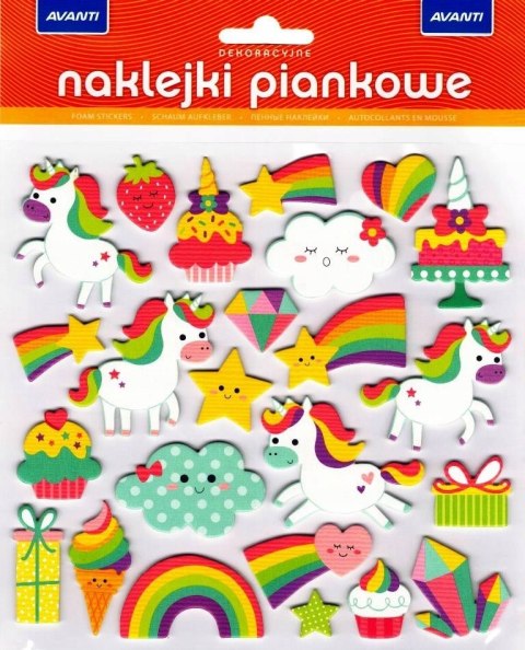 Naklejki dekoracyjne piankowe mix wzorów AVANTI