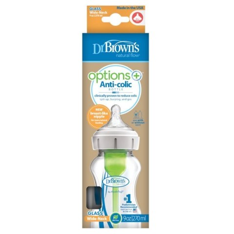 Butelka szklana 270ml szeroka options DR BROWNS